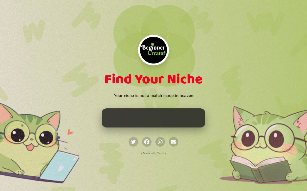 Carrd profile picture for @niche